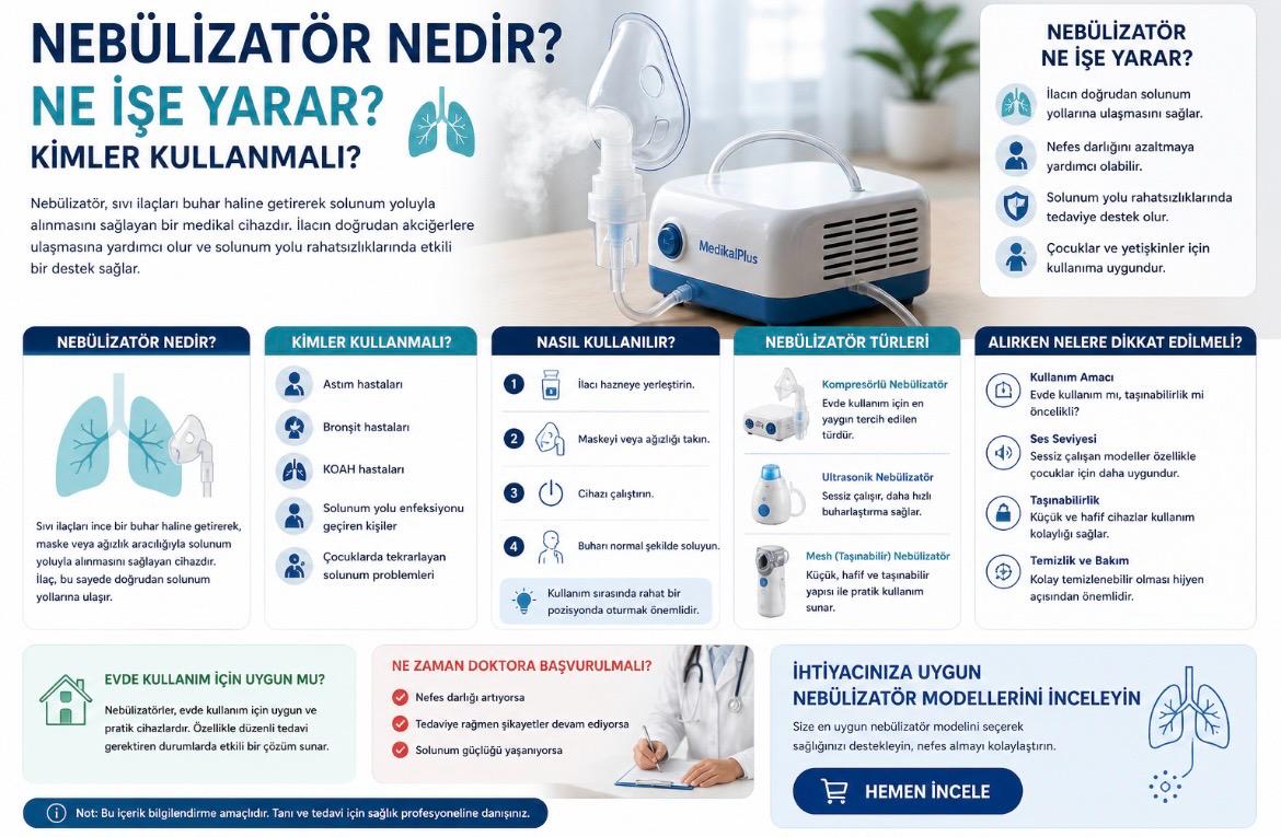 🌬️ Nebülizatör Nedir? Ne İşe Yarar? Hangi Modeli Seçmelisiniz?